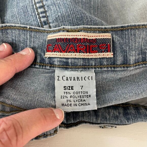Z. Cavaricci Vintage Blue Jean Mini Skirt, Size 7 - Picture 6 of 7